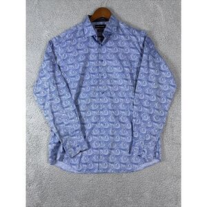 Paul Fredrick Shirt Long Sleeve Button Up Flip Cuff Cotton (Mens‎ 16.5x36)